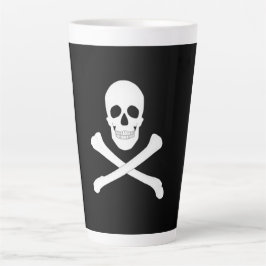 Pirate Flag (Skull en Crossbones) (Jolly Roger) Latte Mok