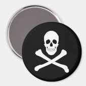 Pirate Flag (Skull en Crossbones) (Jolly Roger) Magneet (Voorkant / Achterkant)