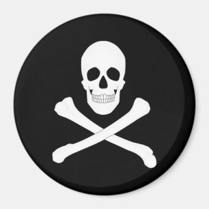 Pirate Flag (Skull en Crossbones) (Jolly Roger) Magneet