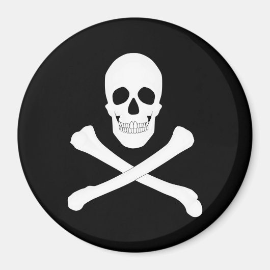Pirate Flag (Skull en Crossbones) (Jolly Roger) Magneet (Voorkant)
