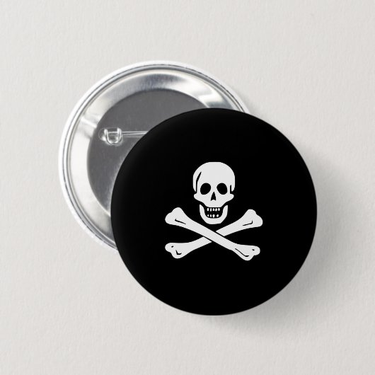 Pirate Flag Skull en Crossbones Jolly Roger Ronde Button 5,7 Cm (Voorkant /achterkant)