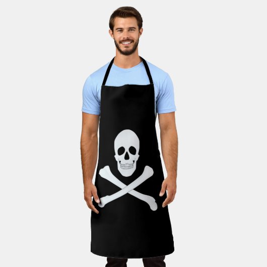 Pirate Flag (Skull en Crossbones) (Jolly Roger) Schort (Gedragen)