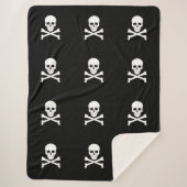 Pirate Flag Skull en Crossbones Jolly Roger Sherpa Deken (Voorkant)