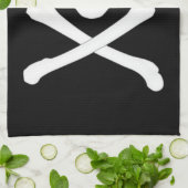 Pirate Flag (Skull en Crossbones) (Jolly Roger) Theedoek (Gevouwen)