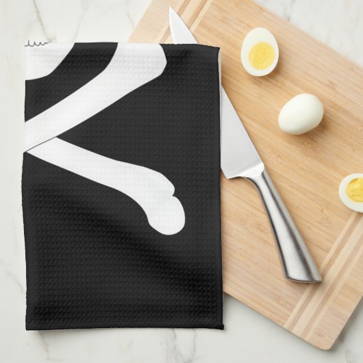 Pirate Flag (Skull en Crossbones) (Jolly Roger) Theedoek (Quarter Fold)