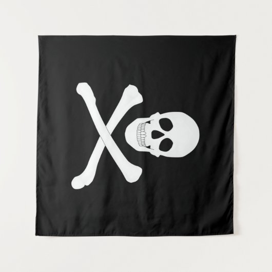 Pirate Flag (Skull en Crossbones) (Jolly Roger) Wandkleed (Voorkant (horizontaal))