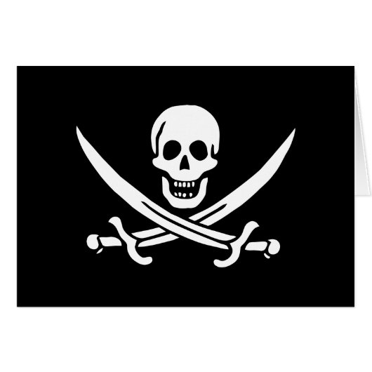 Pirate Flag Skull gekruist zwaarden (Voorkant Horizontaal)