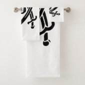 Pirate Flag Skull gekruist zwaarden Bad Handdoek (Insitu)