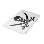 Pirate Flag Skull gekruist zwaarden Badmat (Gekanteld)