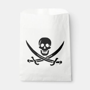 Pirate Flag Skull gekruist zwaarden Bedankzakje