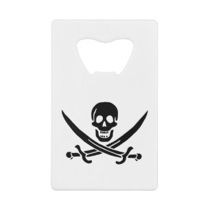 Pirate Flag Skull gekruist zwaarden Creditkaart Flessenopener