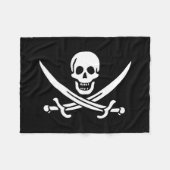 Pirate Flag Skull gekruist zwaarden Fleece Deken (Voorkant (Horizontaal))