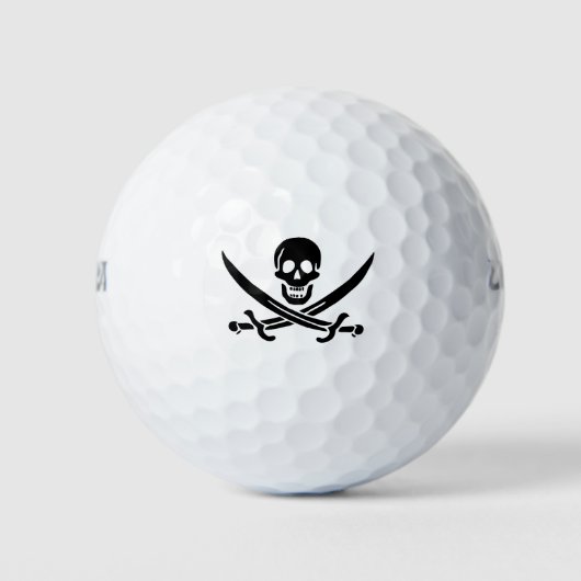 Pirate Flag Skull gekruist zwaarden Golfballen (Voorkant)