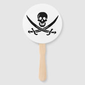 Pirate Flag Skull gekruist zwaarden Handwaaier (Achterkant)