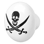 Pirate Flag Skull gekruist zwaarden Keramische Knop (Rechts)