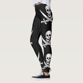 Pirate Flag Skull gekruist zwaarden Leggings (Links)