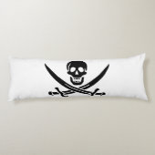 Pirate Flag Skull gekruist zwaarden Lichaamskussen (Achterkant)
