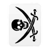 Pirate Flag Skull gekruist zwaarden Magneet (Verticaal)
