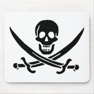 Pirate Flag Skull gekruist zwaarden Muismat