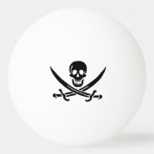 Pirate Flag Skull gekruist zwaarden Pingpongbal (Achterkant)