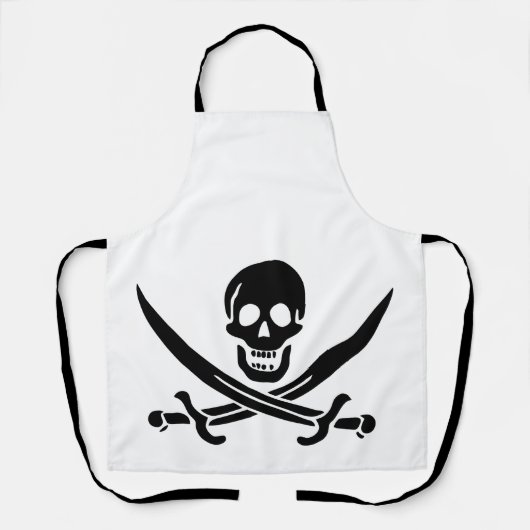 Pirate Flag Skull gekruist zwaarden Schort (Voorkant)