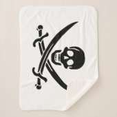 Pirate Flag Skull gekruist zwaarden Sherpa Deken (Voorkant)