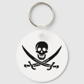 Pirate Flag Skull gekruist zwaarden Sleutelhanger (Achterkant)