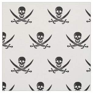 Pirate Flag Skull gekruist zwaarden Stof