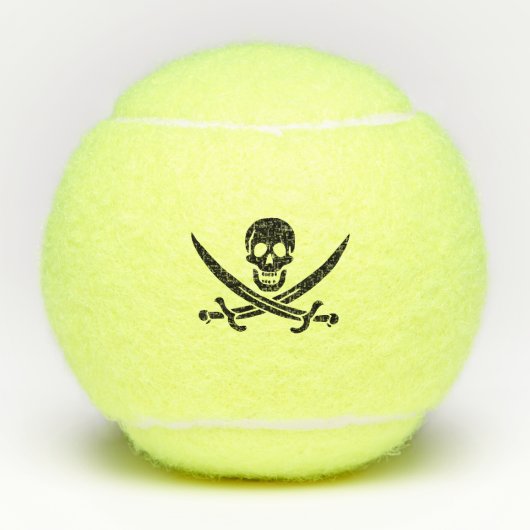 Pirate Flag Skull gekruist zwaarden Tennisballen (Voorkant)