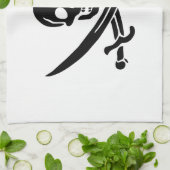 Pirate Flag Skull gekruist zwaarden Theedoek (Gevouwen)