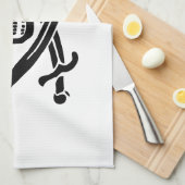 Pirate Flag Skull gekruist zwaarden Theedoek (Quarter Fold)