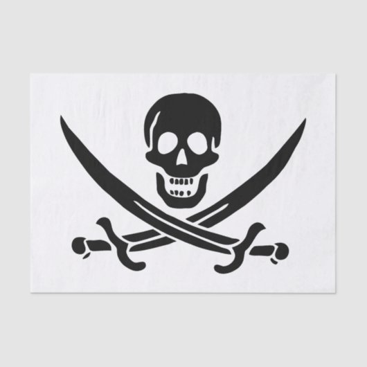 Pirate Flag Skull gekruist zwaarden Tissuepapier (Voorkant)