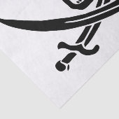 Pirate Flag Skull gekruist zwaarden Tissuepapier (Detail)