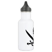 Pirate Flag Skull gekruist zwaarden Waterfles (Links)