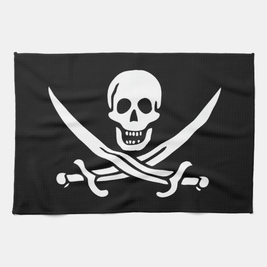 Pirate Flag Theedoek (Horizontaal)