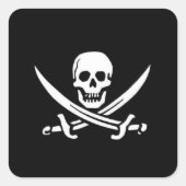 Pirate Flag Vierkante Sticker (Voorkant)