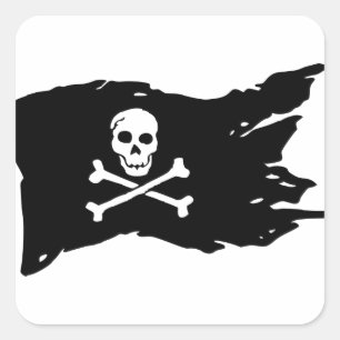 Pirate Flag Vierkante Sticker