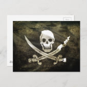 Pirate Flag, vlag van Piraten Briefkaart (Voorkant / Achterkant)
