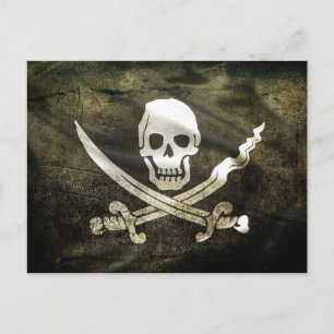 Pirate Flag, vlag van Piraten Briefkaart