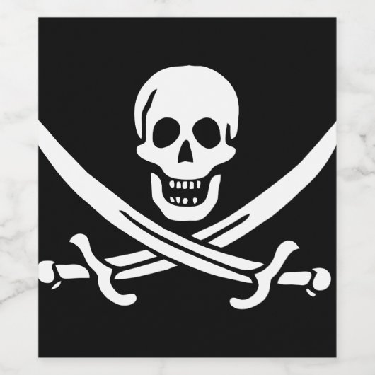 Pirate Flag Wijn Etiket (Enkel label)