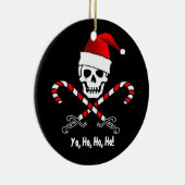 Pirate Flag Yo Ho Ho Kerstkerstversiering Keramisch Ornament (Rechts)