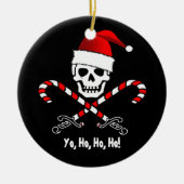 Pirate Flag Yo Ho Ho Kerstkerstversiering Keramisch Ornament (Voorkant)