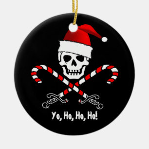 Pirate Flag Yo Ho Ho Kerstkerstversiering Keramisch Ornament