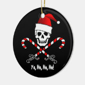 Pirate Flag Yo Ho Ho Kerstkerstversiering Keramisch Ornament (Links)