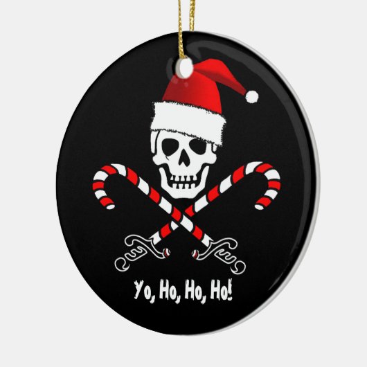 Pirate Flag Yo Ho Ho Kerstkerstversiering Keramisch Ornament (Links)