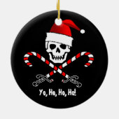 Pirate Flag Yo Ho Ho Kerstkerstversiering Keramisch Ornament (Achterkant)