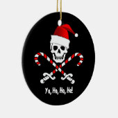 Pirate Flag Yo Ho Kerstkerstversiering Keramisch Ornament (Rechts)