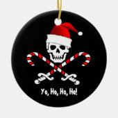 Pirate Flag Yo Ho Kerstkerstversiering Keramisch Ornament (Voorkant)