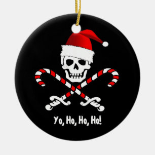 Pirate Flag Yo Ho Kerstkerstversiering Keramisch Ornament