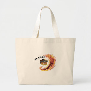 Pirate Flames - Vurige Swashbuckling Design Grote Tote Bag